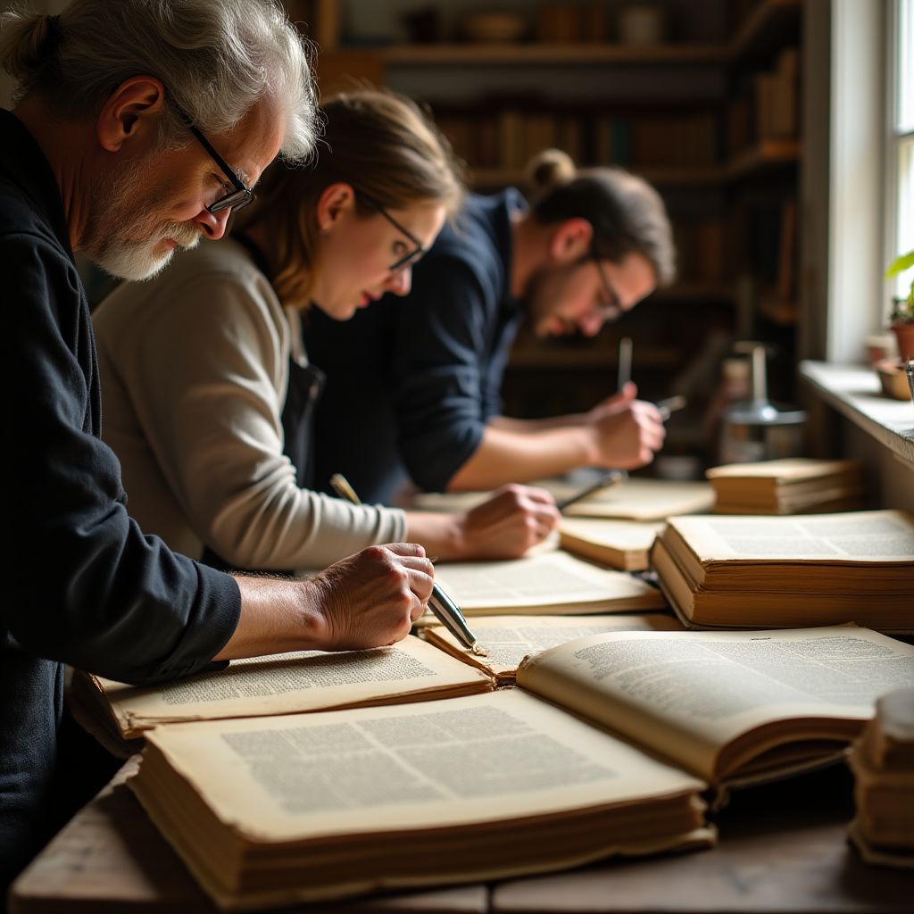 Atelier de restauration de livres