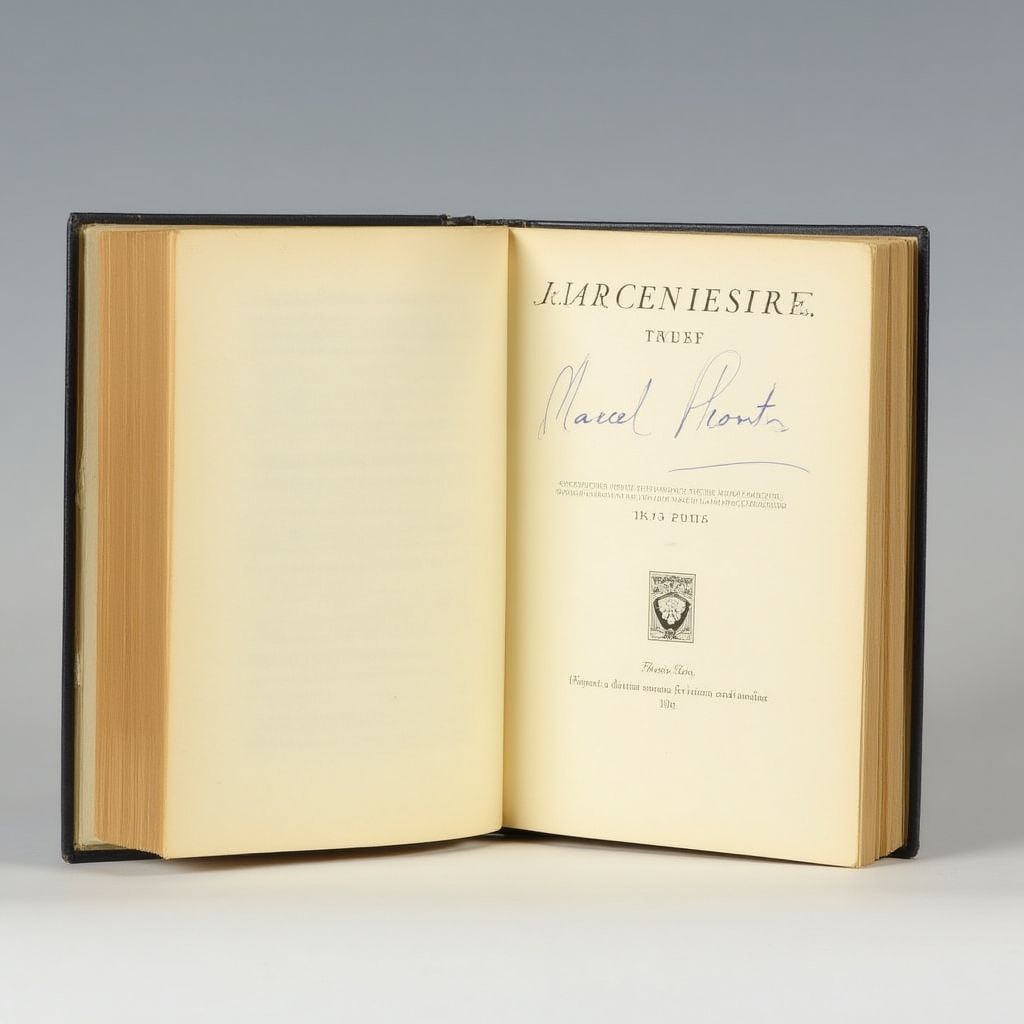 Du côté de chez Swann dédicacé par Marcel Proust