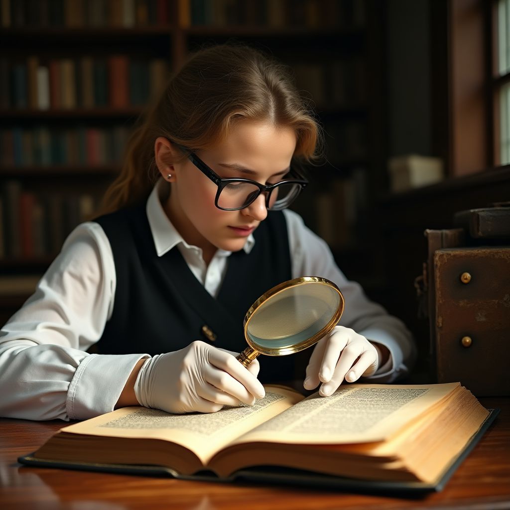 Expert évaluant un livre ancien